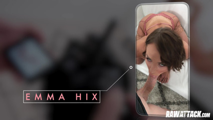 Raw Attack: Emma Hix receives a double creampie in split POV