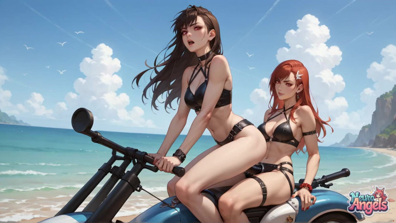 NeuroAngels: 5-milky-stroke beach bliss: kadın kremsi spermle sırılsıklam