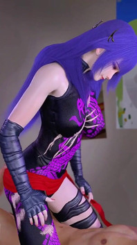 Puta cosplay 3d con pelo azul se la follaron tan duro