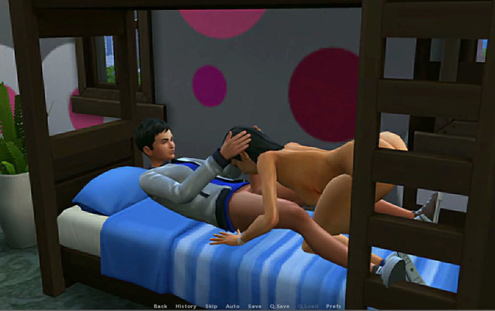 XXX Games Bunk: สูตินารี - เกมเพลย์ - สวมบทบาท - วัยรุ่นคอสเพลย์ Desi อมควยให้พี่เลี้ยงของเธอ