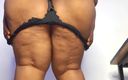 Mara Exotic: Sexy dicke oberschenkel, ebenholz-MILF hat cellulite und saft