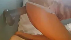 Squirting on my massive fat dildo