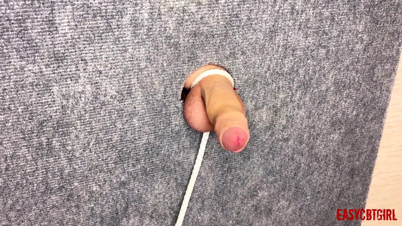 AnnyCandyPainboy: Mistress Tightly Tied the Slave's Cock and Balls by Hanging...