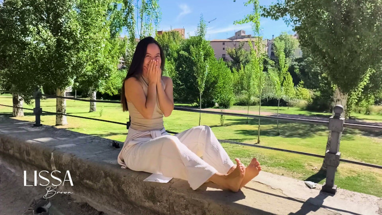 Lissa Brown: Inflating and Popping Them with Bare Feet Outdoors