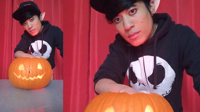 Jon Arteen: Sfw Jon Arteen Cute Twink Emo Femboy Carves a Halloween...