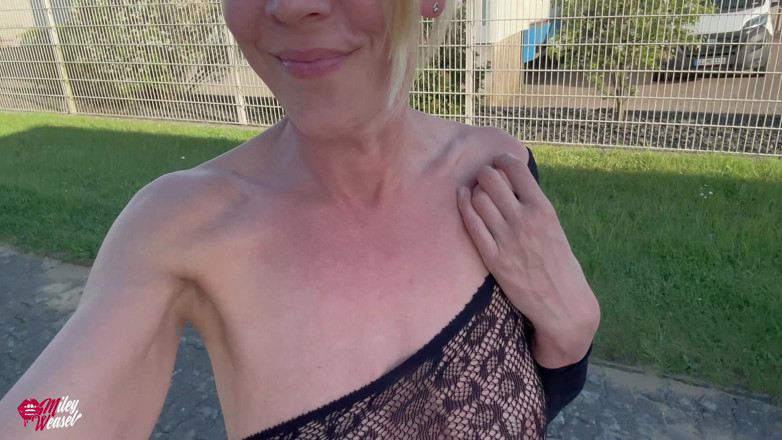 Miley Weasel: Blonde Nylon Slut Gets Her Ass Fucked While Tied up!!