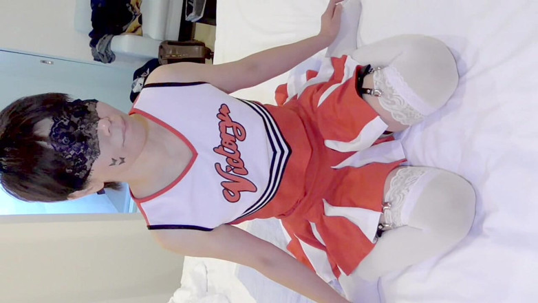 hiro_mayu_couple_jp: No.41 Cheerleader Cosplay Lying Down Deep Throat Sex