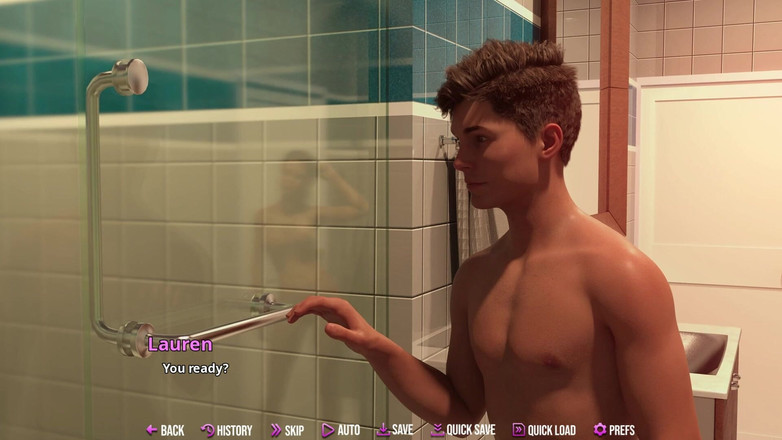 LustSaga: College Kings 133 - Parní sprchový sex: Alex vezme Lauren pod vodu