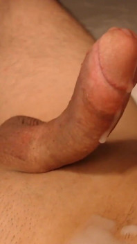 Curved Cock Cumshot with Vibrator