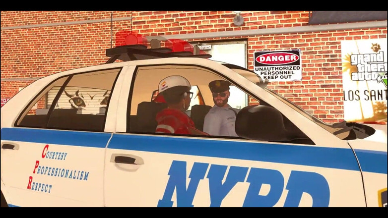 Denis animation: Polis sesat dan awek eboni bertetek besar