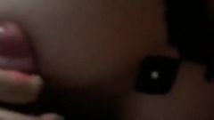 Hot blonde doing blowjob in the motel and getting cum in mouth
