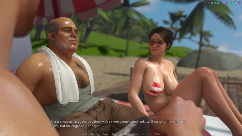 Porny Games: 백인 거품의 친절한 주부 - 해변에서 바디 페인트만 입고, 주부를 위한 음란한 감히 11
