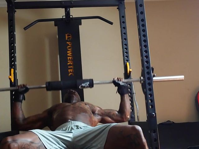 Hallelujah Johnson Tall Dark Chocolate Muscles Tattoos Body in the Gym (Hallelujah Johnson)