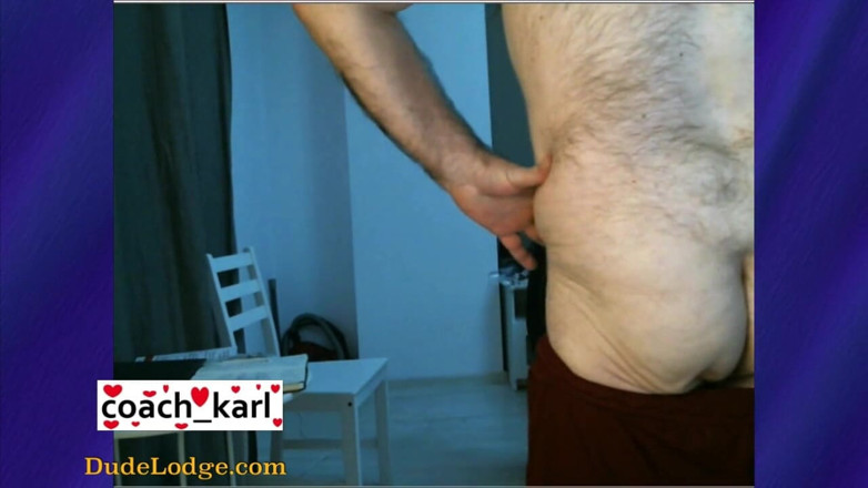 Coach Karl dude lodge: Coach Karl's smooth as silk butt