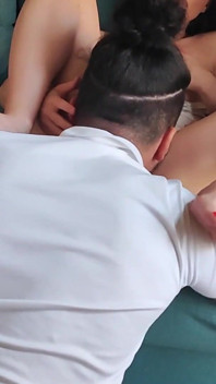 My Step Brother Eats My Pussy and Ass and Makes Me Have 3 Orgasms!