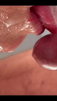 I Give Him Blow Job When He Look My Porn Video and Cum on My Face and in Mouth