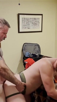 Stepdad and Cub Fucking Me on the Bed as Before We Finished Unpacking