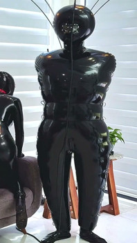 Inflatable Suit Edging and Denial, Part 1 - Alex Latex