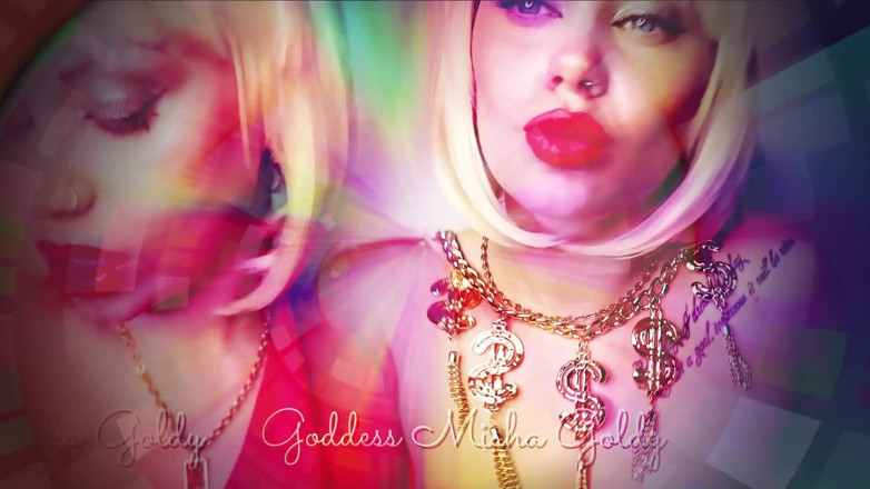 Goddess Misha Goldy: Duplo batom vermelho provocação! Instrução de punheta e gemidos de...