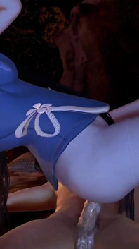 3D, une jolie salope asiatique mince se fait baiser par un inconnu