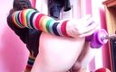 Femboy Raine: 我的性爱机器视频第二部分 - 这次我情不自禁，不得不把我的双假阳具也放进去！