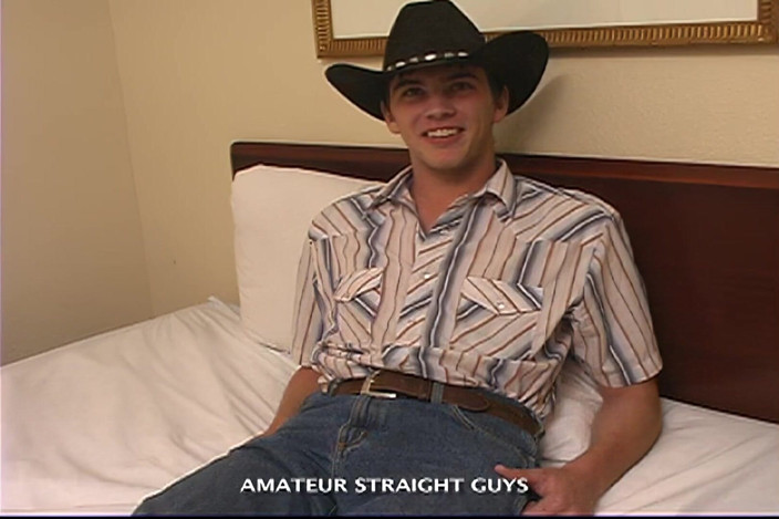 Jay's Amateur Straight Guys: Brett - Cowboy hetero quente recebe seu primeiro boquete gay!