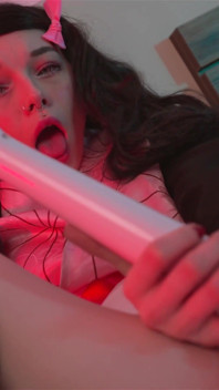 Watch Nezuko Train Her Very Wet Holes for You