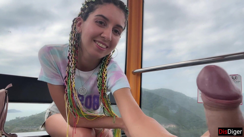 Dis Diger: Otdoor Dick Flashing on the Ferris Wheel - Stranger Girl Help...