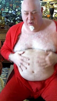 Beardaddychub Jerks and Cums on Cam in a Union Suit!