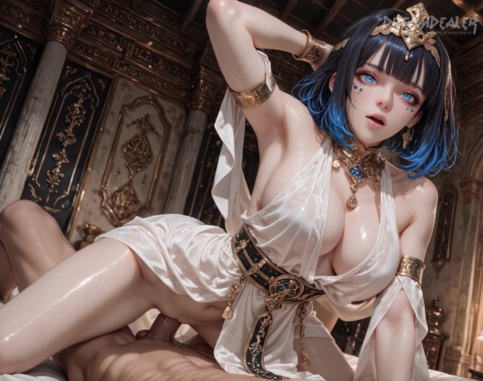 DreamDealer: ザハラ皇后は一瞥で広間を支配し、使用人たちはその無言の命令に凍りついた――ai生成