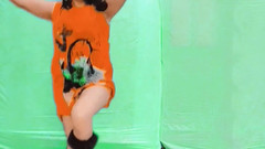 Kitty_Cross: 华丽的 Femboy 穿着露出害羞的笑容