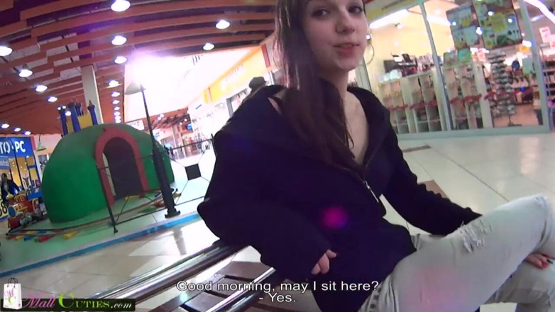 Old Nanny: MALLCUTIES - An adorable teen Liliet loves having sex with strangers