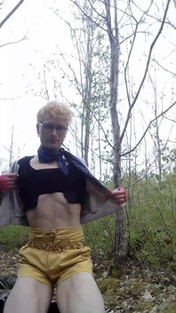 Sissy Whiteboi Jes Halka açık Park Dildo