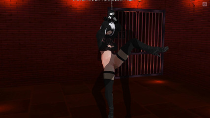 H3DC: 3D HENTAI Tied up 2B gets cum in pussy and orgasm