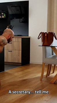 A Dominant Secretary Rebellious Against Her Boss in the Break Room! Mistress Julia