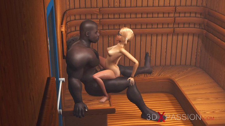 3dxpassion: Virgin nerd girl in glasses gets fucked by black basketball...