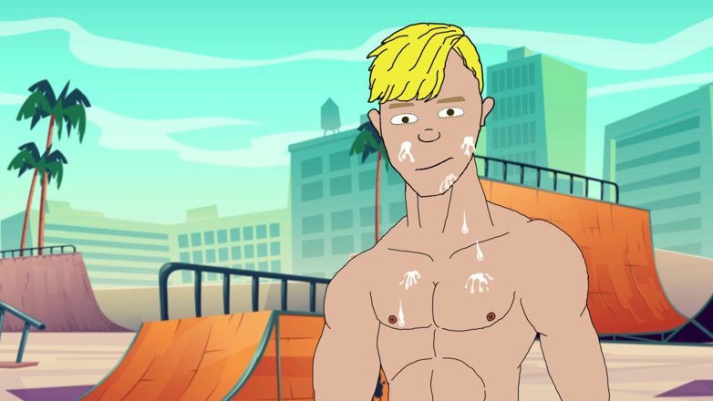 Mr. Gay cartoon movies: Kesenangan skater