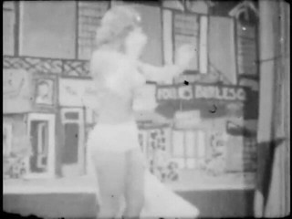 Vintage Usa: Strip-tease of a blonde woman in the sixties