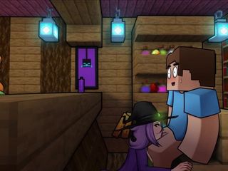 LoveSkySan69Real: Minecraft Hentai Horny Craft - Part 21 - Witch Blowjob Under Table by...