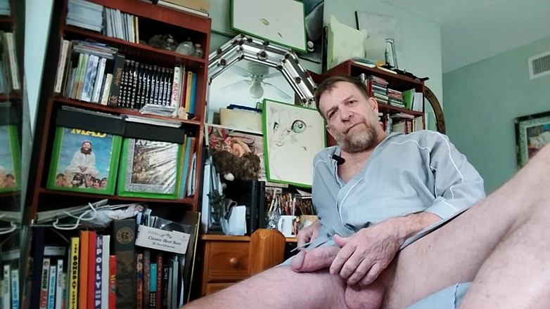 Hairyartist: Du siehst, großer schlaff-schwanz und mannsack in seiner robe