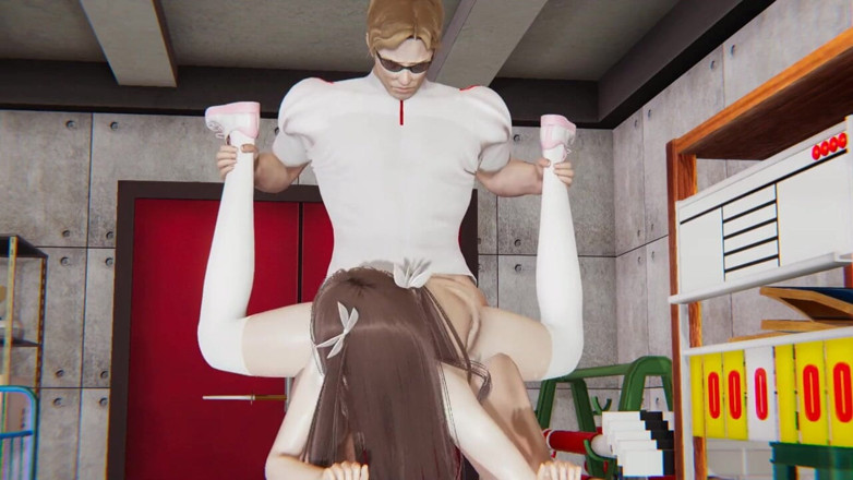 Yaoitube: Yaoi - Femboy je ošukaná jeho vlakvedoucí v tělocvičně