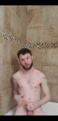 Jacking off and Cumming in the New Bathroom.
