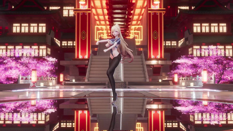 MikuMotion: [mmd] Marionette Erotic Uniform Černé punčochy