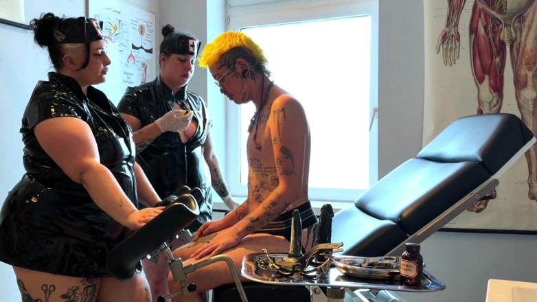 punkgoblin: T-boy Gets Femdom Nurse Clinic Check up
