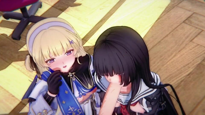 NSFWOtaku: Wuthering waves- chisa x phoebe FFM sesso rude bDSM - 3D Hentai...