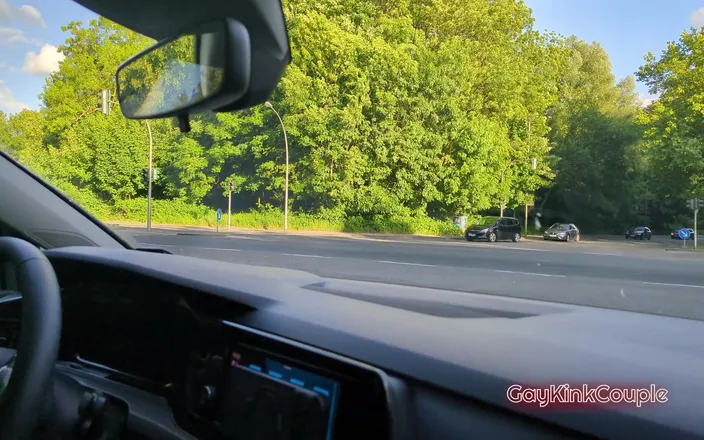 GayKinkCouple: Cum Stained Shirt 3 Risky Car Fun