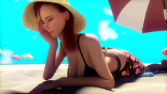 Velvixian3Futanari: Femdom orál na pláži futanari sex