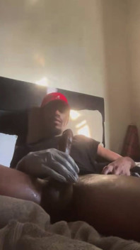 Masturbating