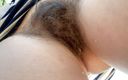 Cute Blonde 666: Pissing outside hairy girl