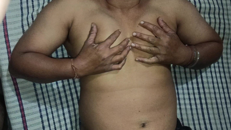 MHM: "Skutečná manželka škádlí sama sebe a mačká její prsa - slow passion"